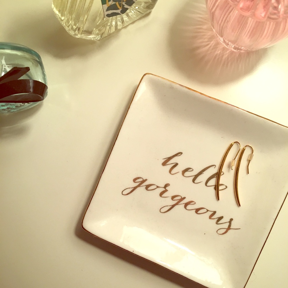 Stella & Dot Gold Spear Earrings